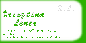 krisztina lener business card